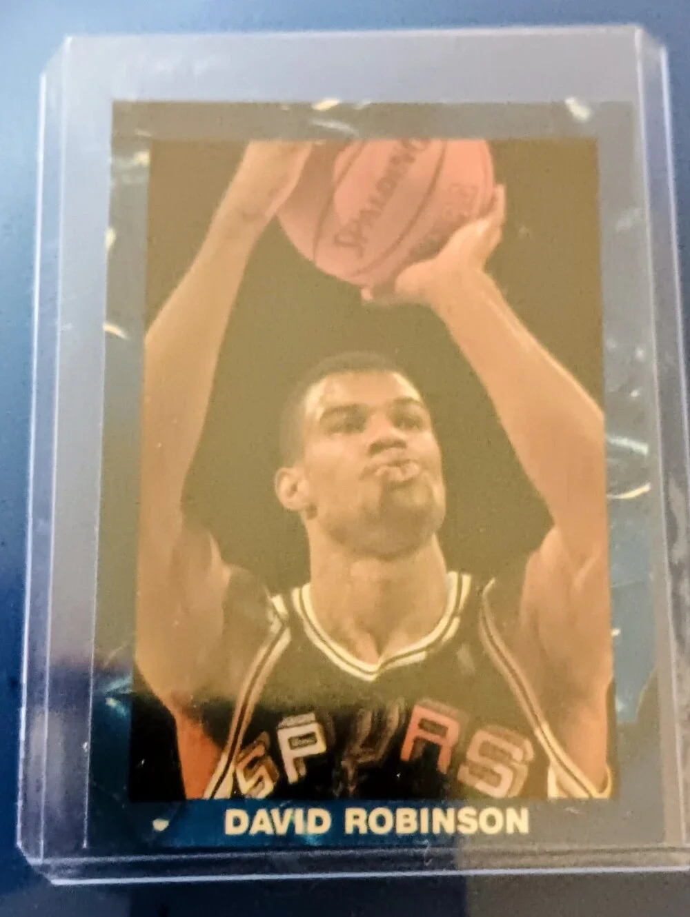 David Robinson 1989 Rookie Broder Blue Border Promo Card San Antonio Spurs